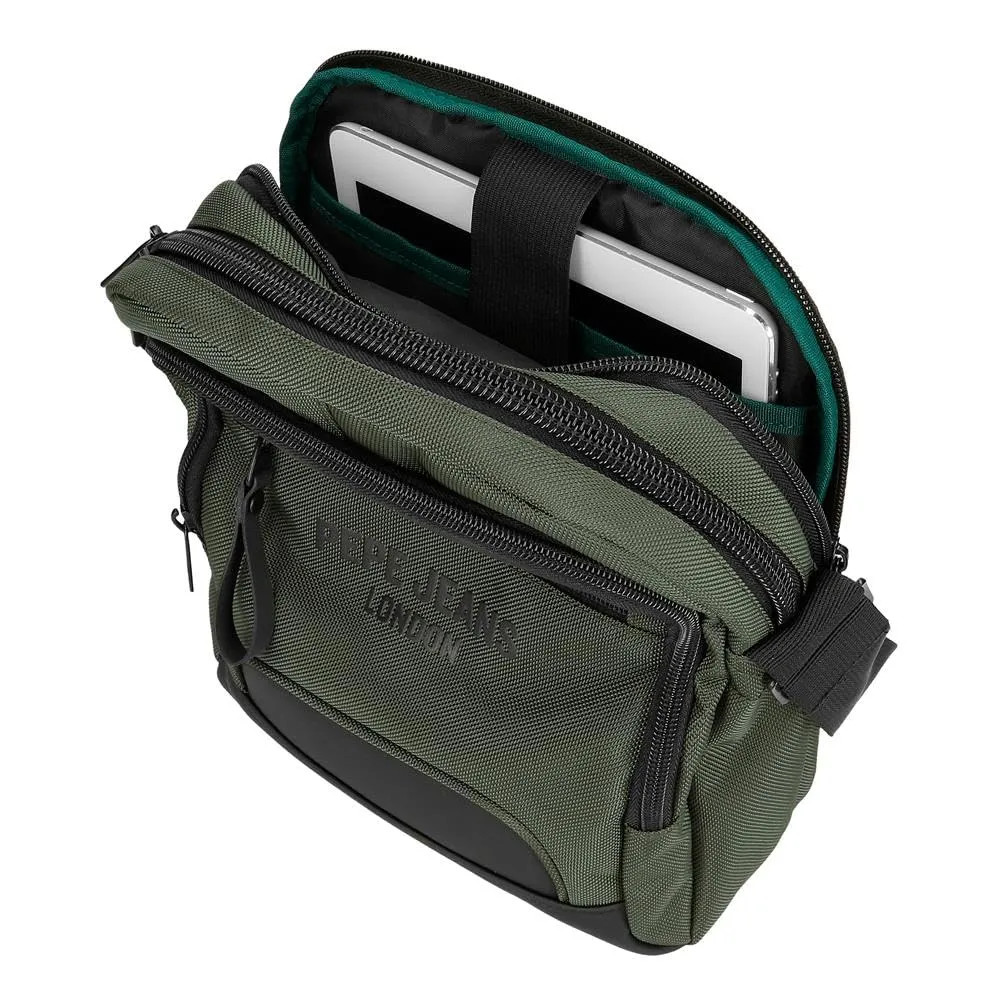 Pepe Jeans Bromley Borsa a Tracolla Grande, Verde, Poliestere, 22x27x8 cm - immagine 4