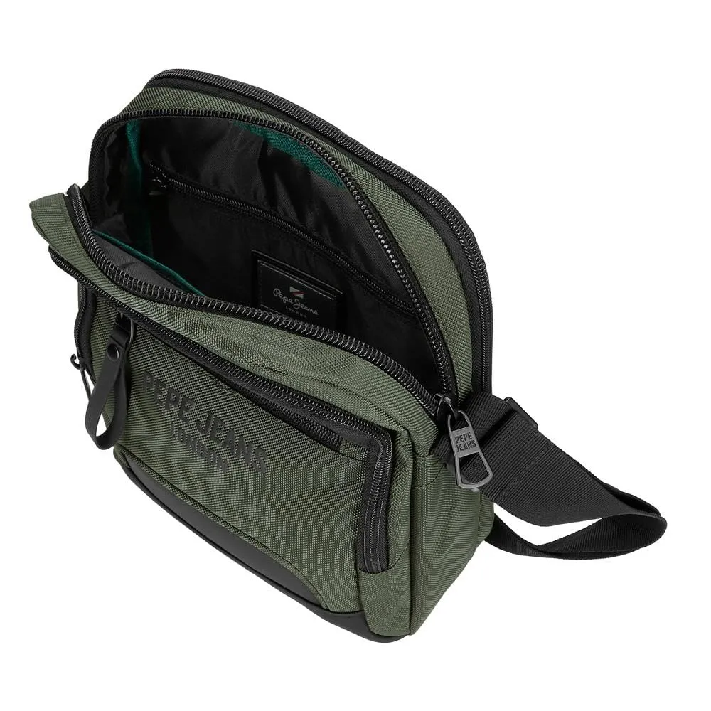 Pepe Jeans Bromley Borsa a Tracolla Grande, Verde, Poliestere, 22x27x8 cm - immagine 5
