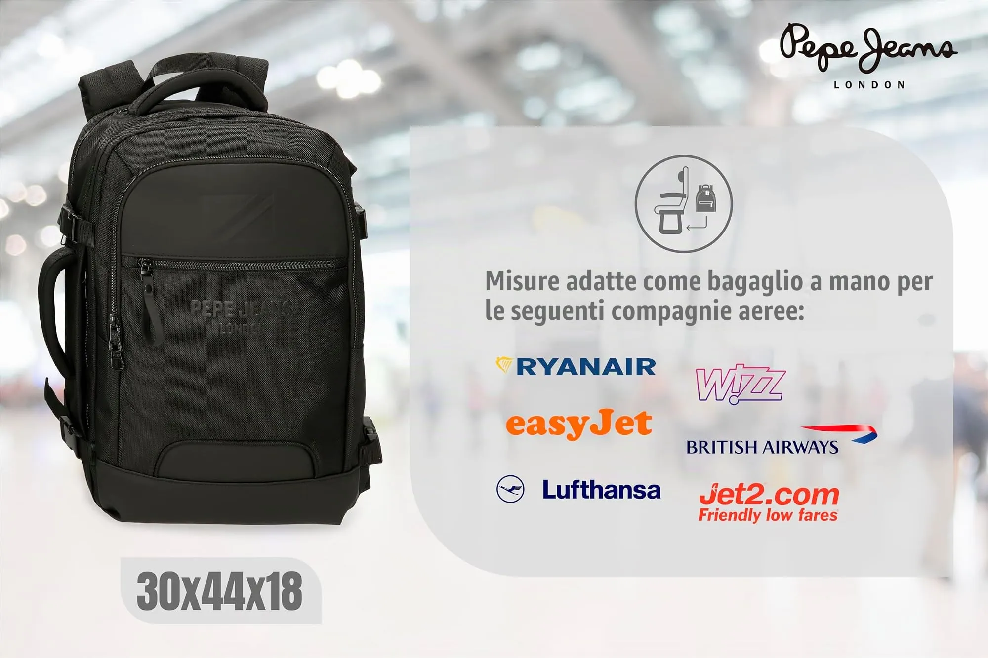 Pepe Jeans Bromley Zaino da Cabina 15,6 Pollici Verde Poliestere 30x44x18 cm - immagine 2