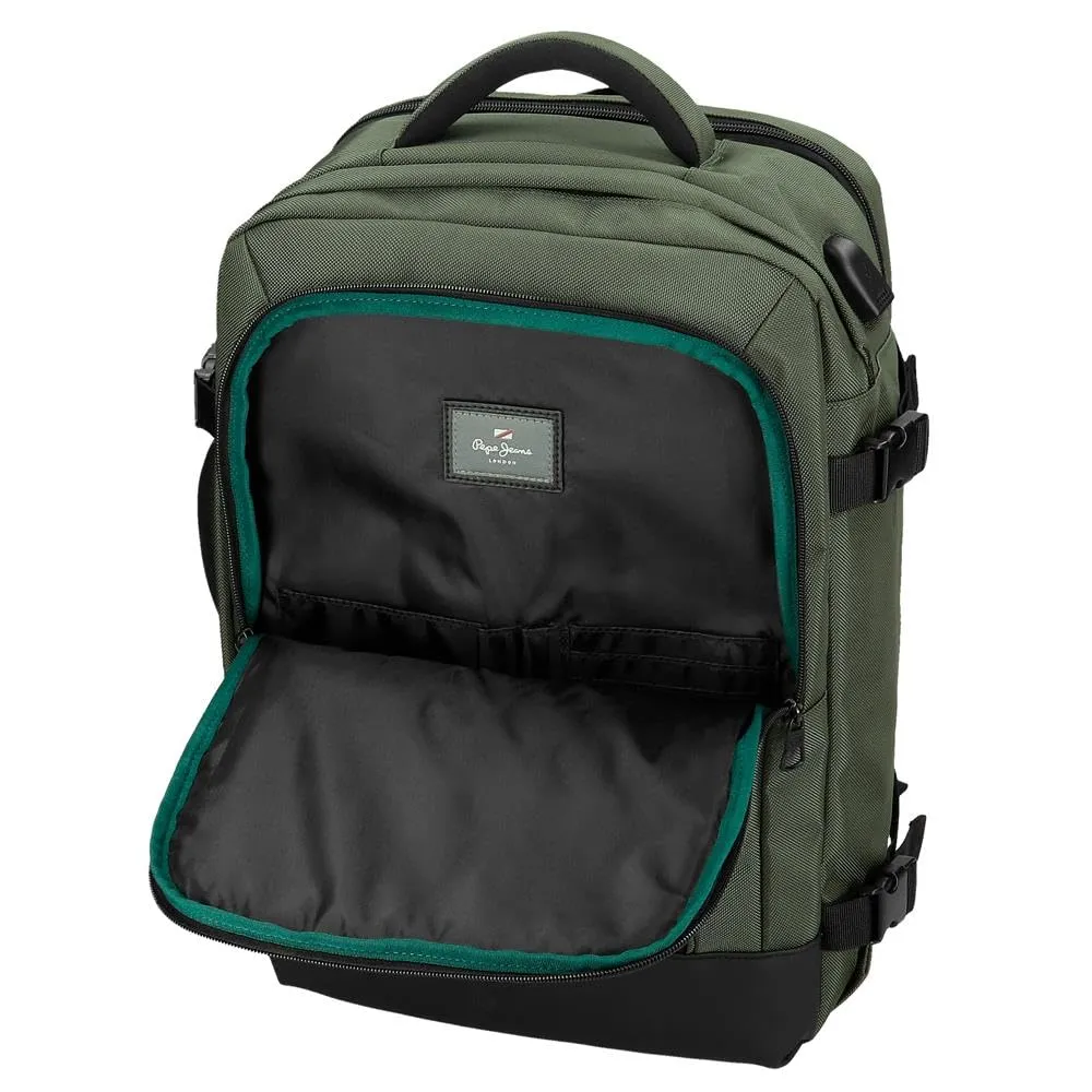 Pepe Jeans Bromley Zaino da Cabina 15,6 Pollici Verde Poliestere 30x44x18 cm - immagine 8