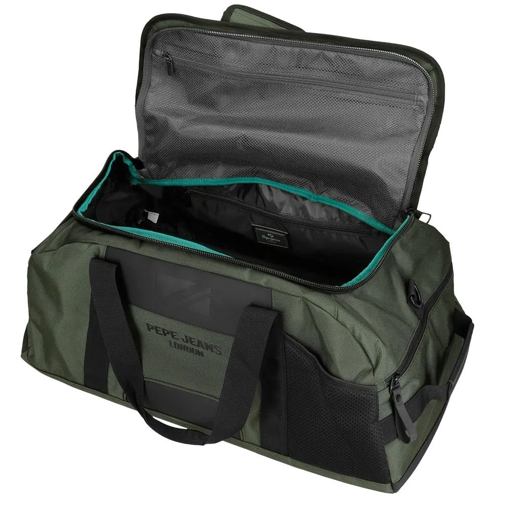 Pepe Jeans Bromley Borsa da viaggio, Verde, 56 x 32 x 25,5 cm, Poliestere, 45,7 L - immagine 4