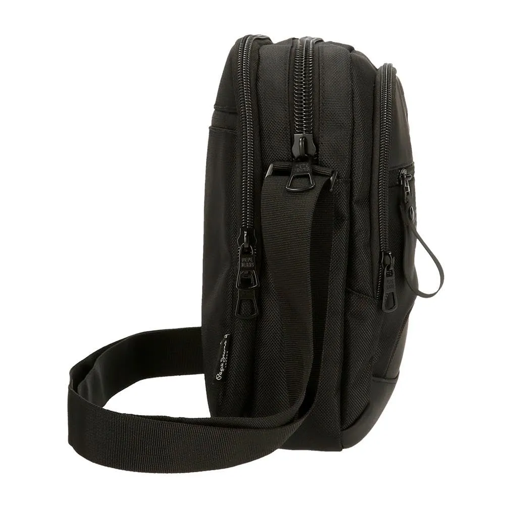 Pepe Jeans Bromley Borsa a tracolla Grande, Nero, 22x27x8 cm, Poliestere - immagine 3