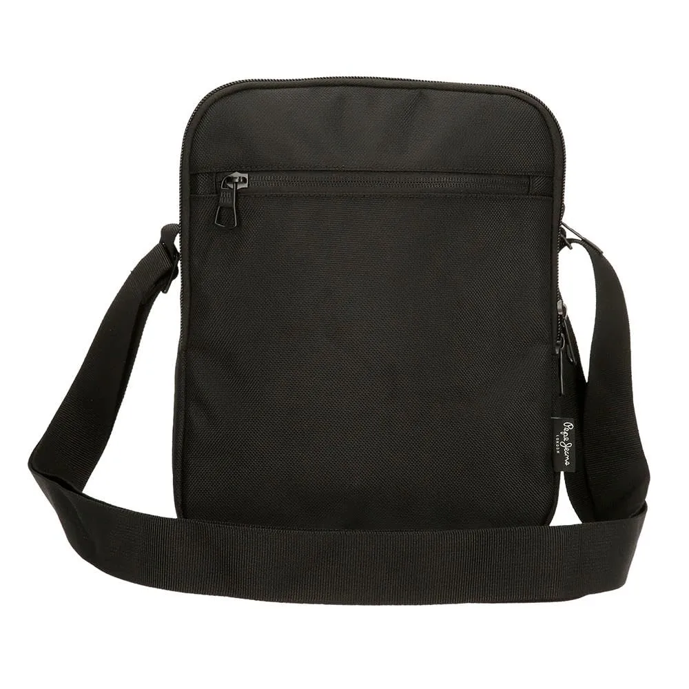 Pepe Jeans Bromley Borsa a tracolla Grande, Nero, 22x27x8 cm, Poliestere - immagine 4