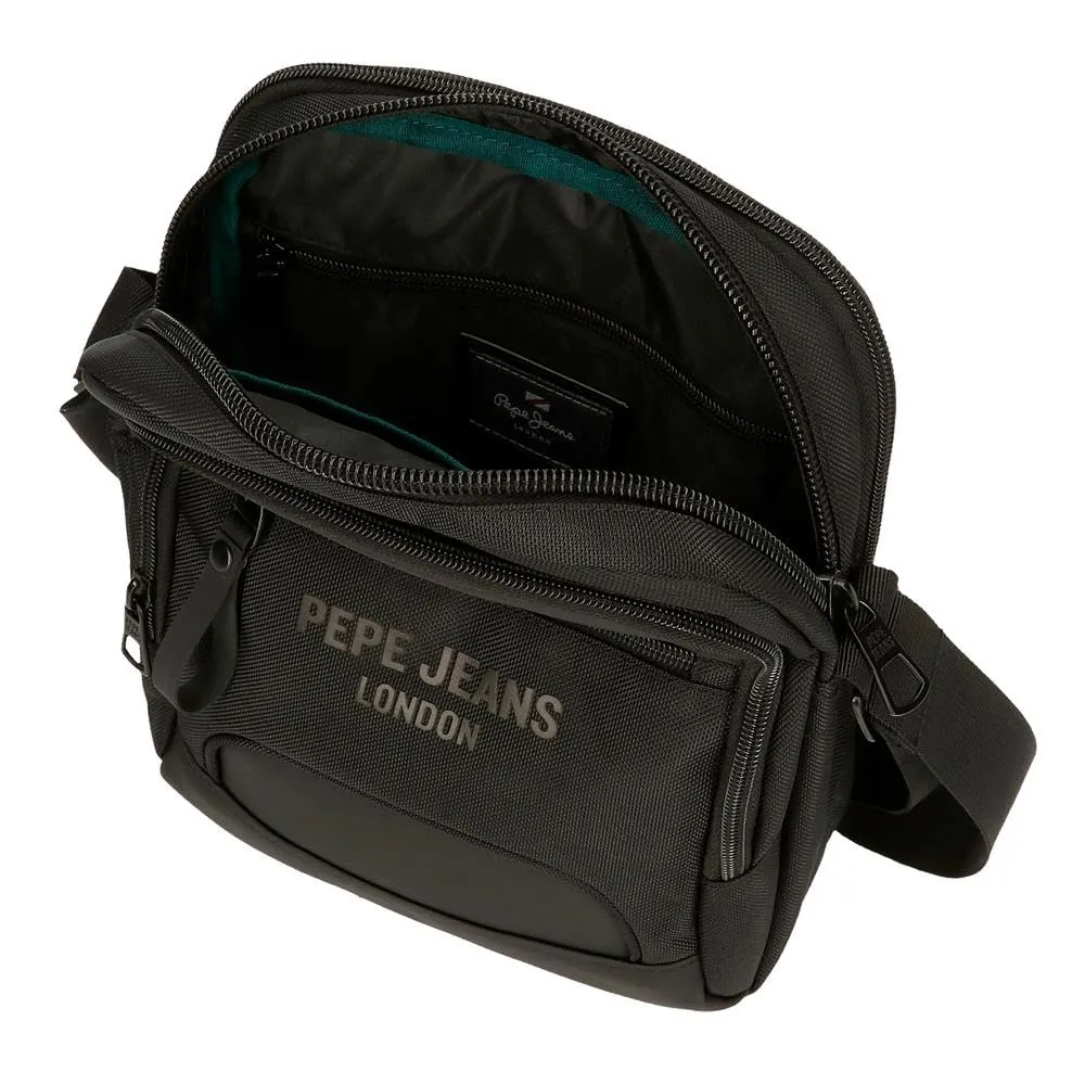 Pepe Jeans Bromley Borsa a tracolla Grande, Nero, 22x27x8 cm, Poliestere - immagine 6