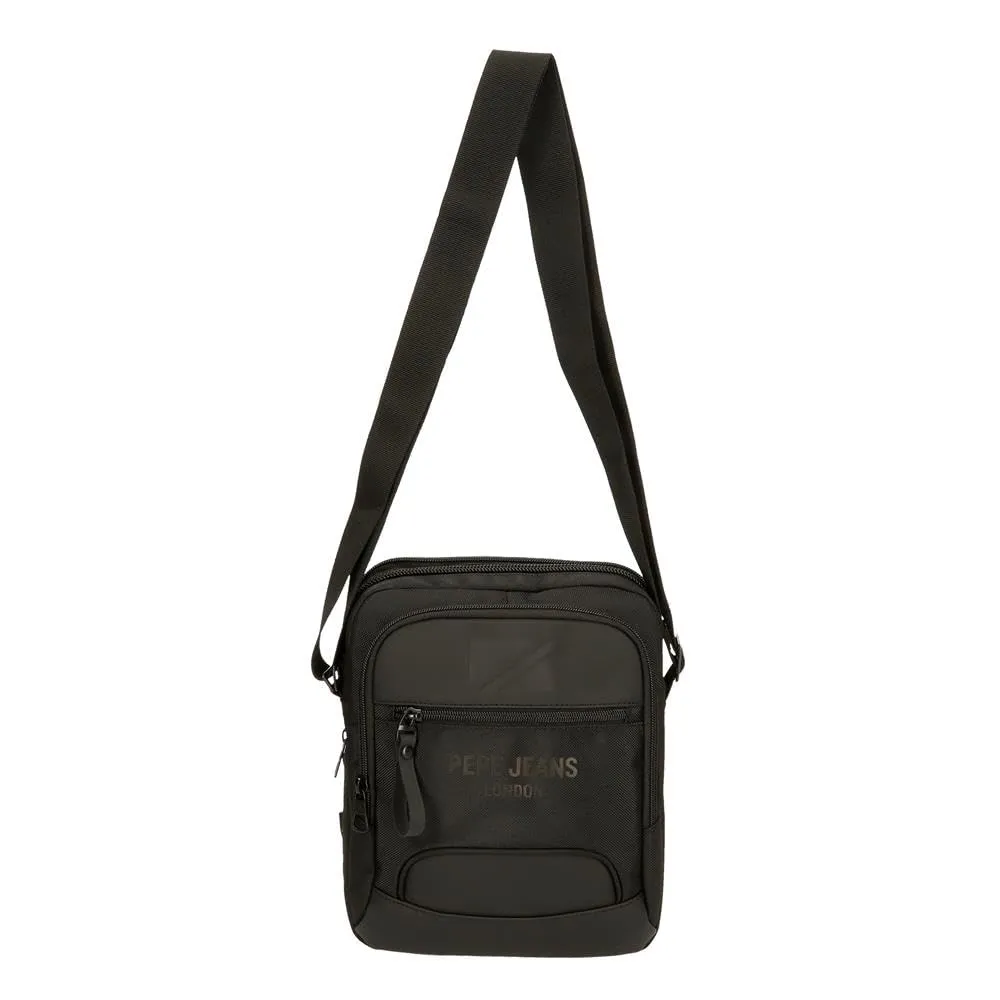 Pepe Jeans Bromley Borsa a tracolla Grande, Nero, 22x27x8 cm, Poliestere - immagine 9