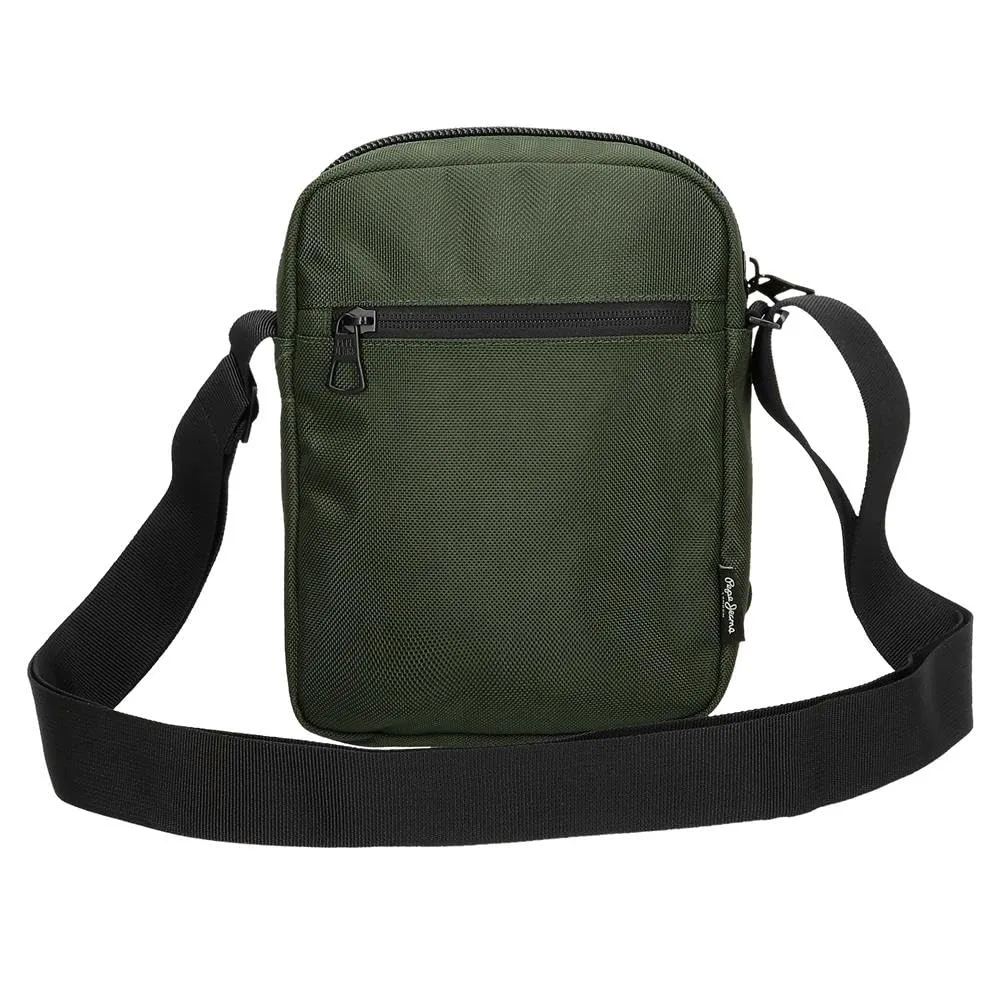 Pepe Jeans Bromley Borsa a tracolla media, Verde, 17x22x8 cm, Poliestere - immagine 3