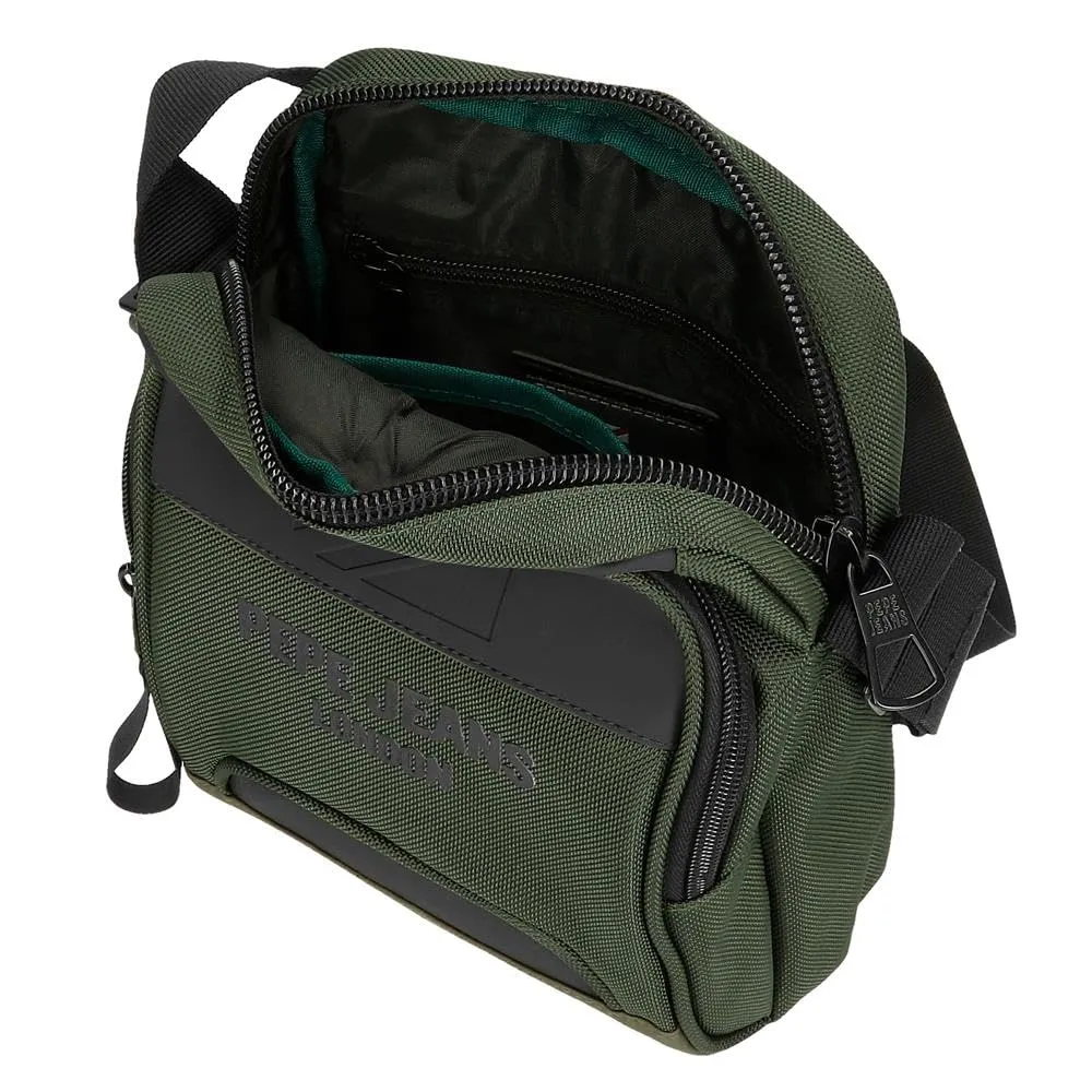 Pepe Jeans Bromley Borsa a tracolla media, Verde, 17x22x8 cm, Poliestere - immagine 4