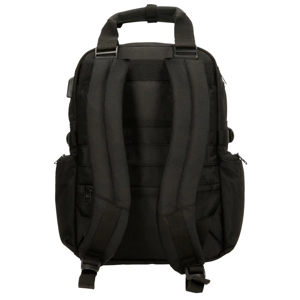 Pepe Jeans Bromley Zaino per Laptop Nero, Poliestere, 28 x 40 x 16 cm - immagine 4