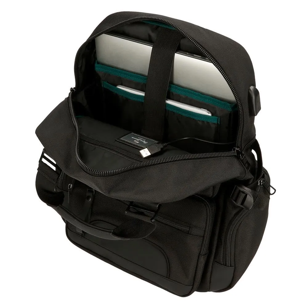 Pepe Jeans Bromley Zaino per Laptop Nero, Poliestere, 28 x 40 x 16 cm - immagine 5