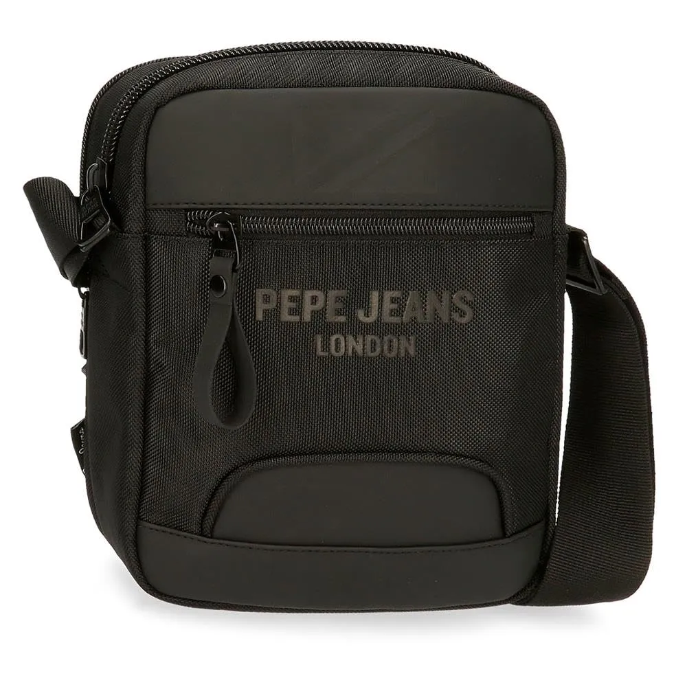 Pepe Jeans Bromley Borsa a tracolla in poliestere, Nero, 17x22x7,5 cm - immagine 1