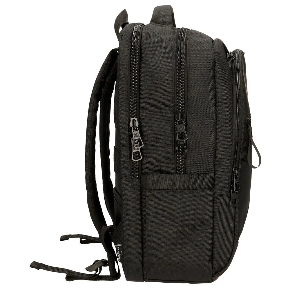 Pepe Jeans Bromley Zaino per Laptop Nero, Poliestere, 20,46 L - immagine 3