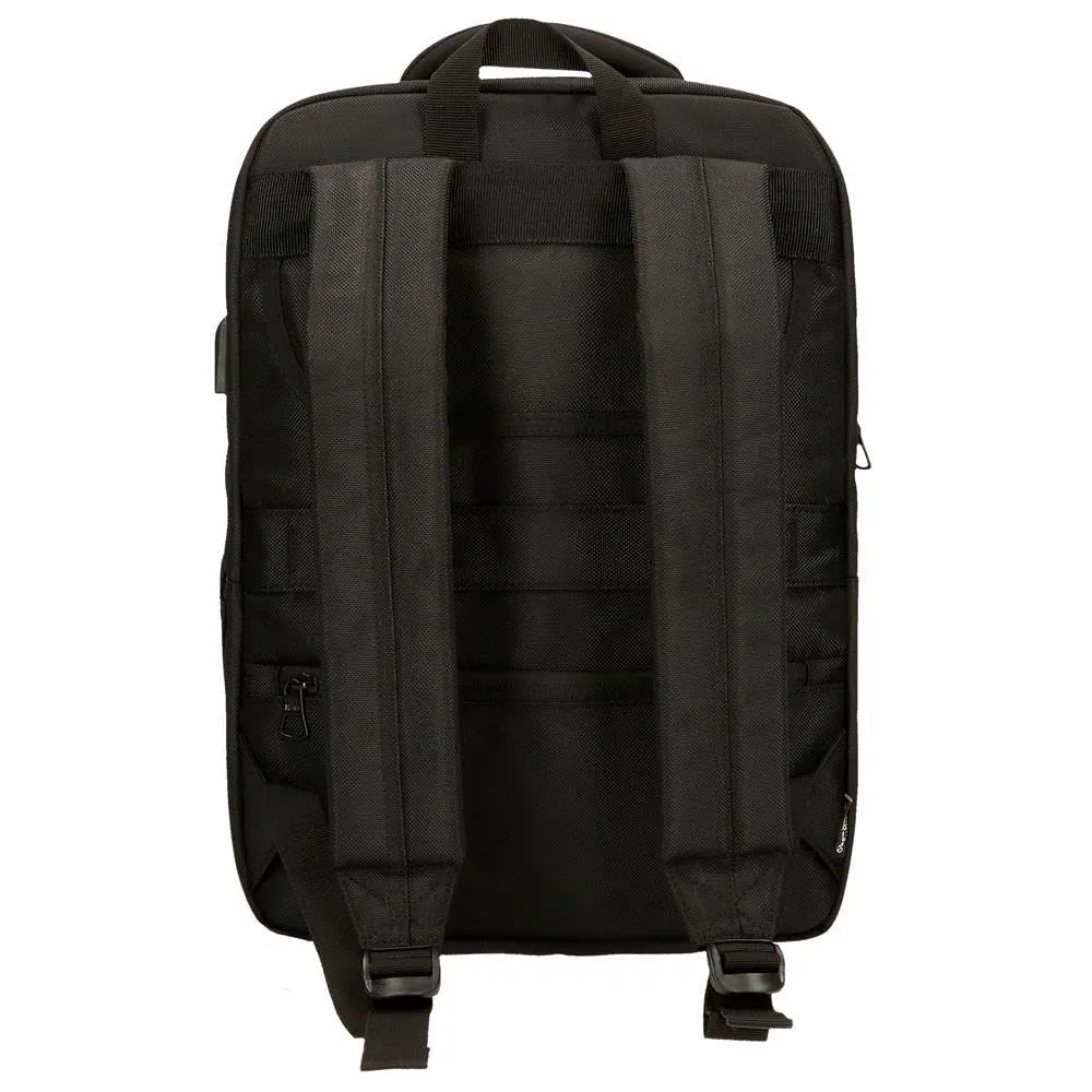 Pepe Jeans Bromley Zaino per Laptop Nero, Poliestere, 20,46 L - immagine 4