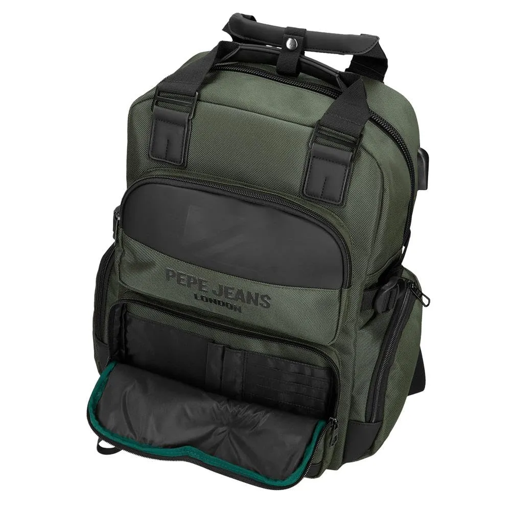 Pepe Jeans Bromley Zaino per laptop, Verde, 28 x 40 x 16 cm - immagine 5