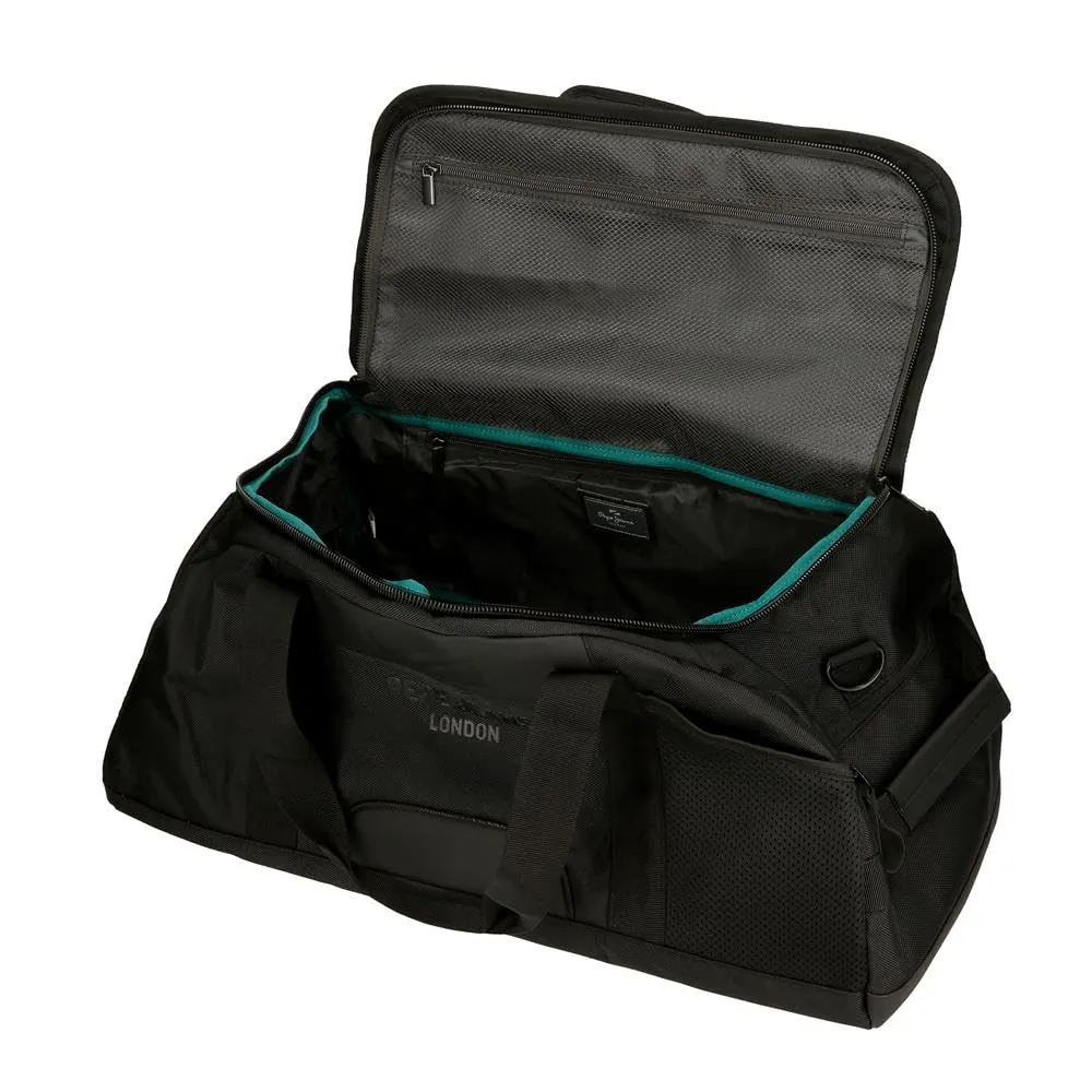 Pepe Jeans Bromley Borsa da viaggio, Nero, Poliestere, 45,7 L - immagine 5