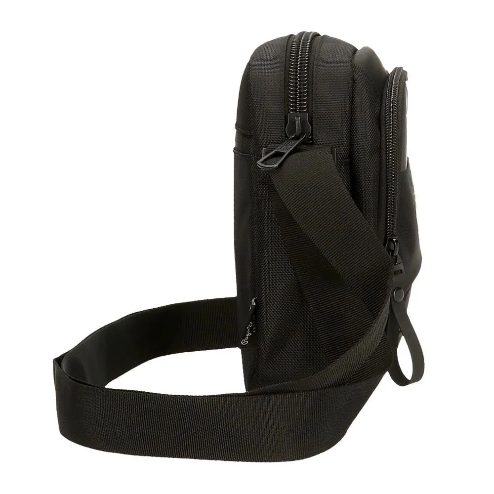 Pepe Jeans Bromley Borsa a tracolla media, Nero, 17x22x8 cm, Poliestere - immagine 3