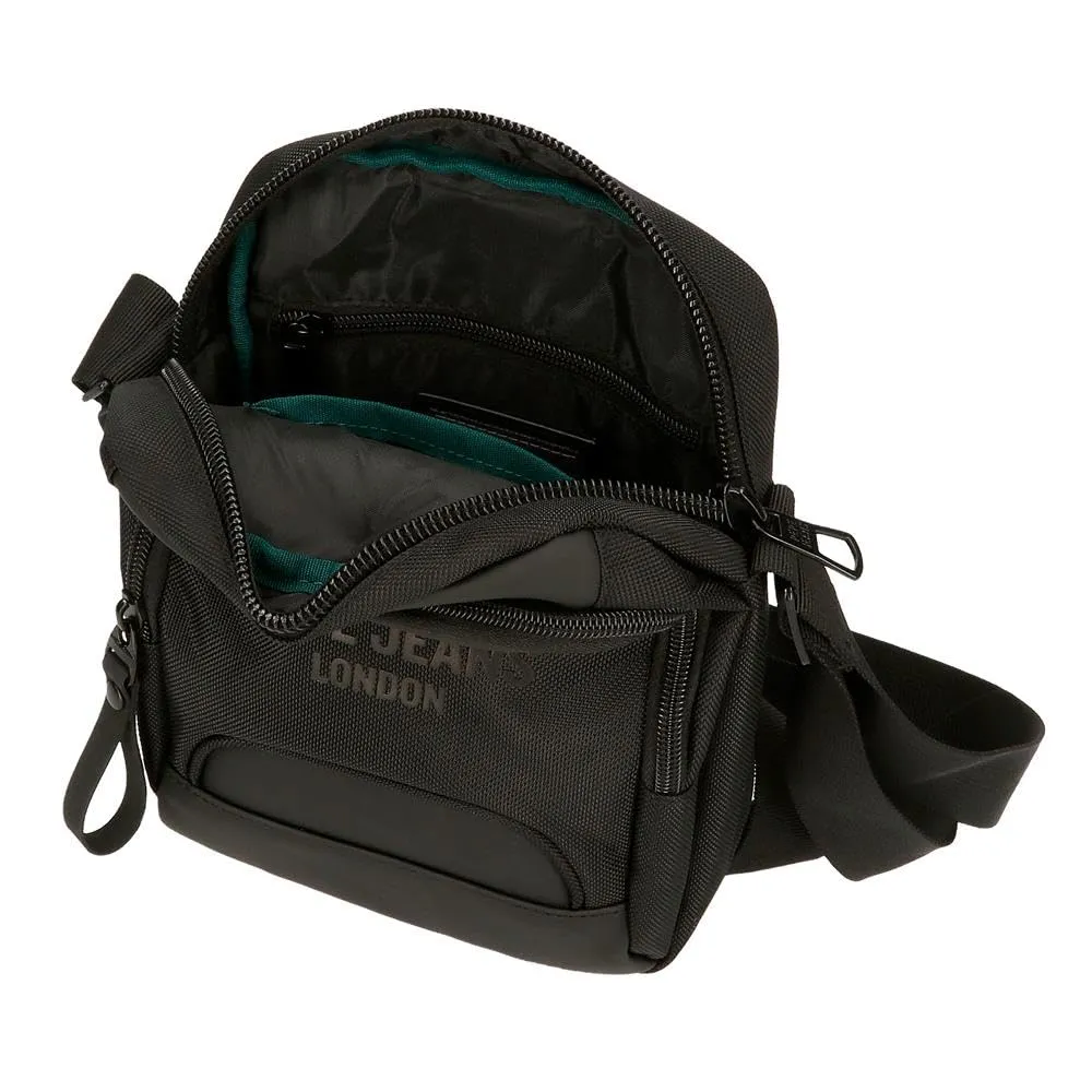 Pepe Jeans Bromley Borsa a tracolla media, Nero, 17x22x8 cm, Poliestere - immagine 5