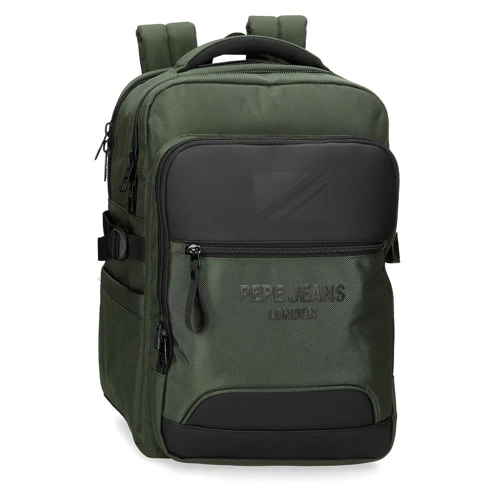 Pepe Jeans Bromley Zaino per laptop, Verde, Poliestere, 28 x 40 x 16 cm - immagine 1