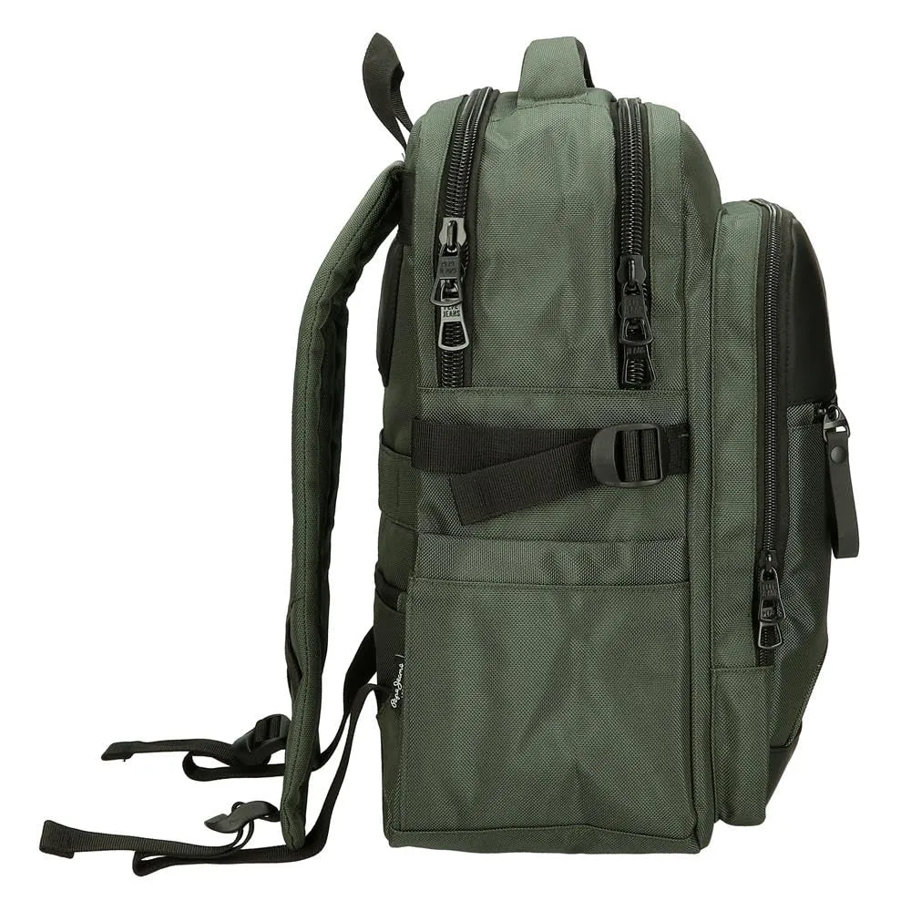 Pepe Jeans Bromley Zaino per laptop, Verde, Poliestere, 28 x 40 x 16 cm - immagine 2
