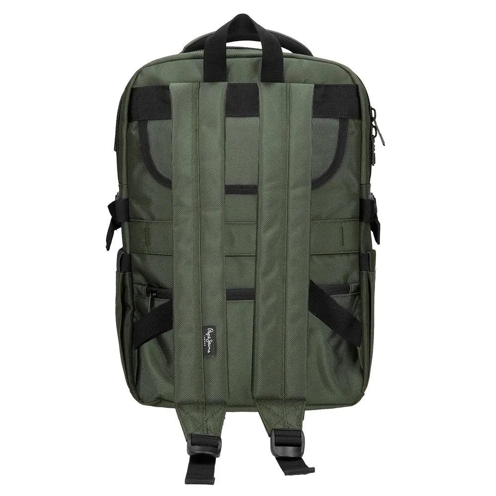 Pepe Jeans Bromley Zaino per laptop, Verde, Poliestere, 28 x 40 x 16 cm - immagine 3