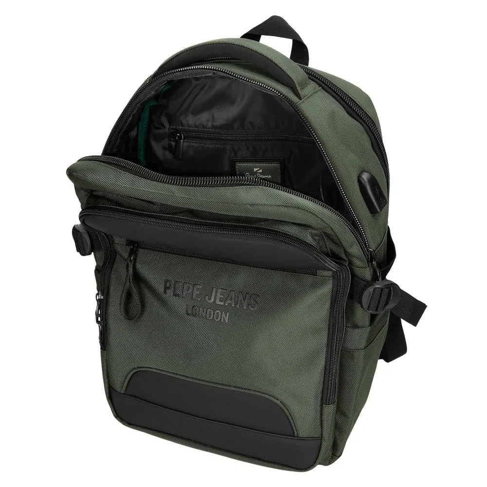 Pepe Jeans Bromley Zaino per laptop, Verde, Poliestere, 28 x 40 x 16 cm - immagine 5