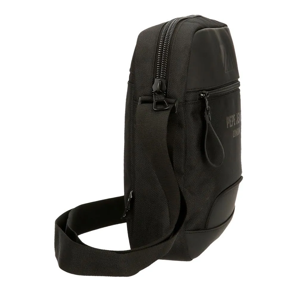 Pepe Jeans Bromley Borsa Messenger per Tablet, Nero, Poliestere, 23x27x7 cm - immagine 3
