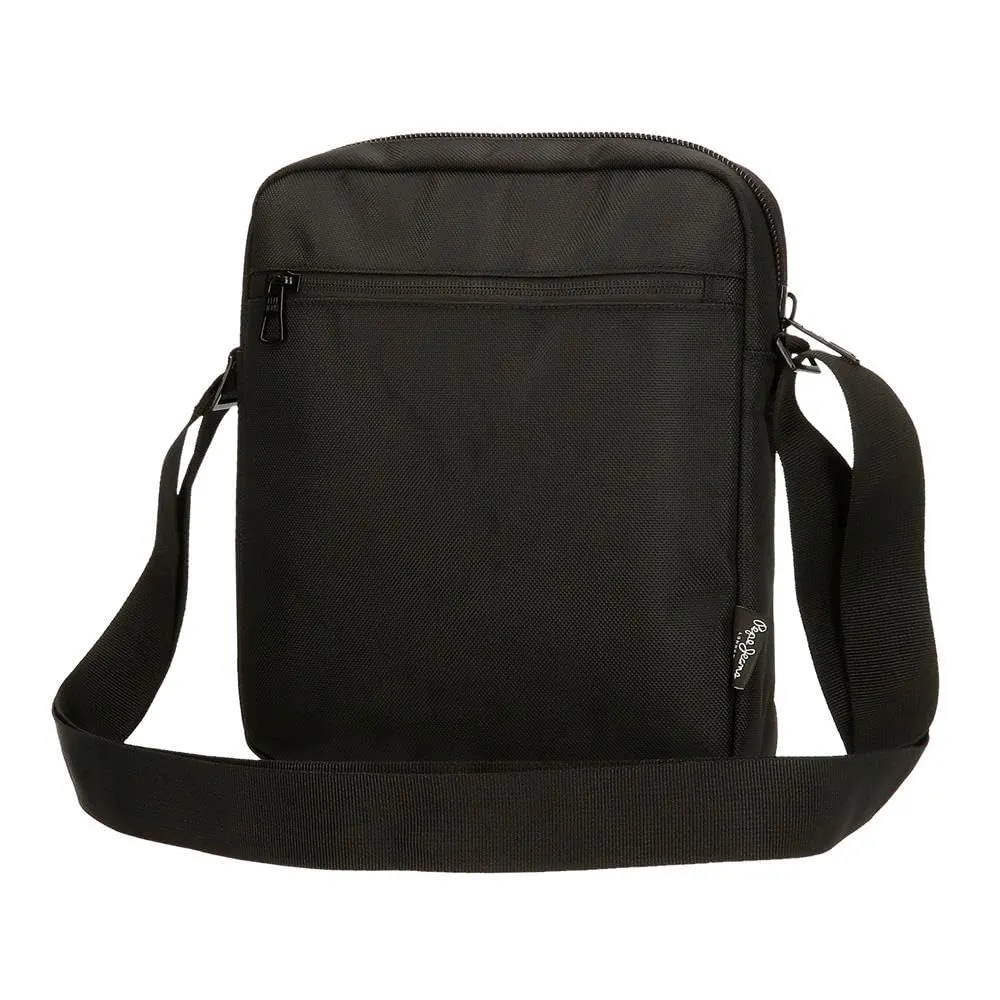 Pepe Jeans Bromley Borsa Messenger per Tablet, Nero, Poliestere, 23x27x7 cm - immagine 4