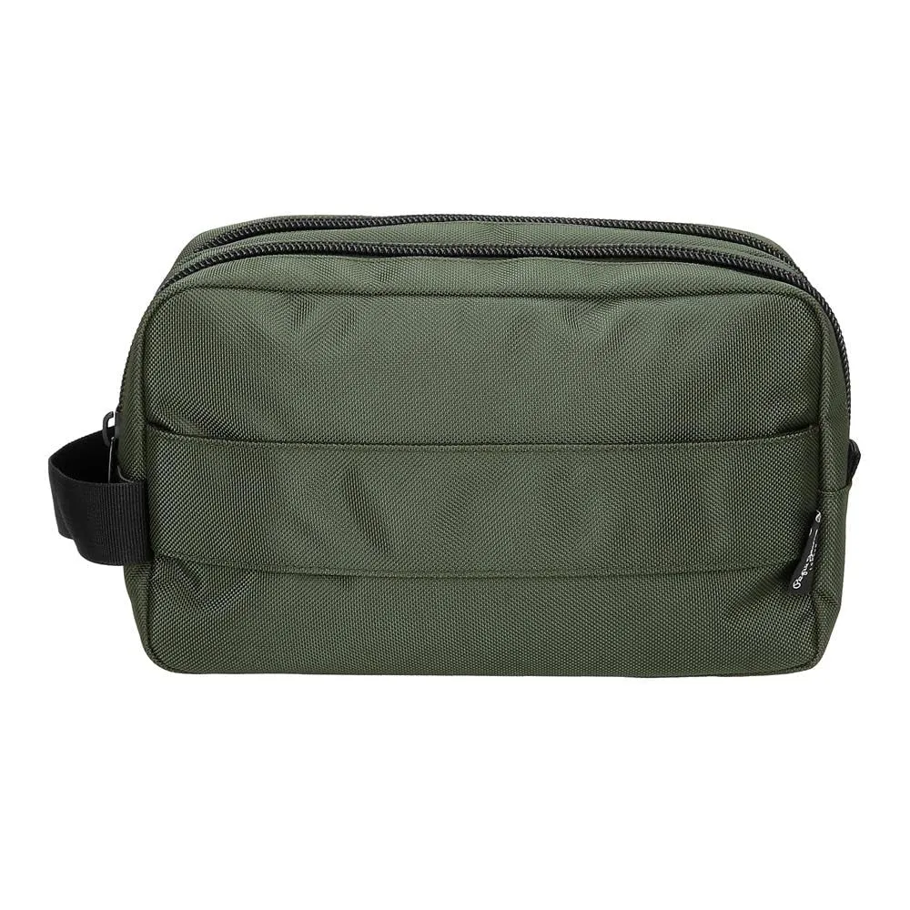 Pepe Jeans Bromley Beauty Case a due scomparti, Verde, 26 x 16 x 12 cm, Poliestere - immagine 3