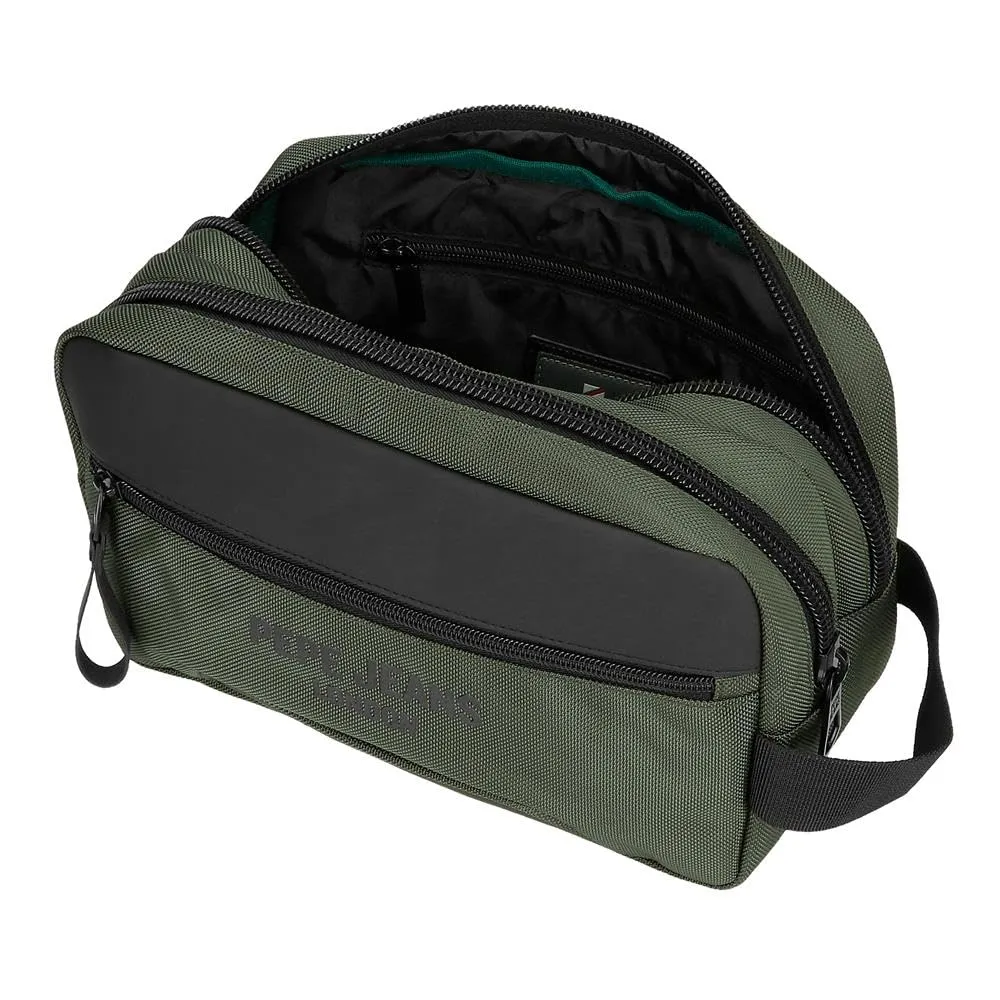 Pepe Jeans Bromley Beauty Case a due scomparti, Verde, 26 x 16 x 12 cm, Poliestere - immagine 4