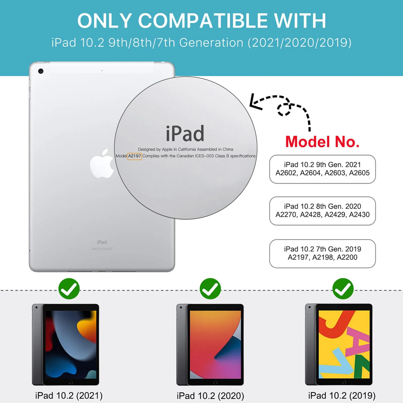 MoKo Cover per iPad 7/8/9 Generazione 10,2 Pollici con Portapenna - immagine 2