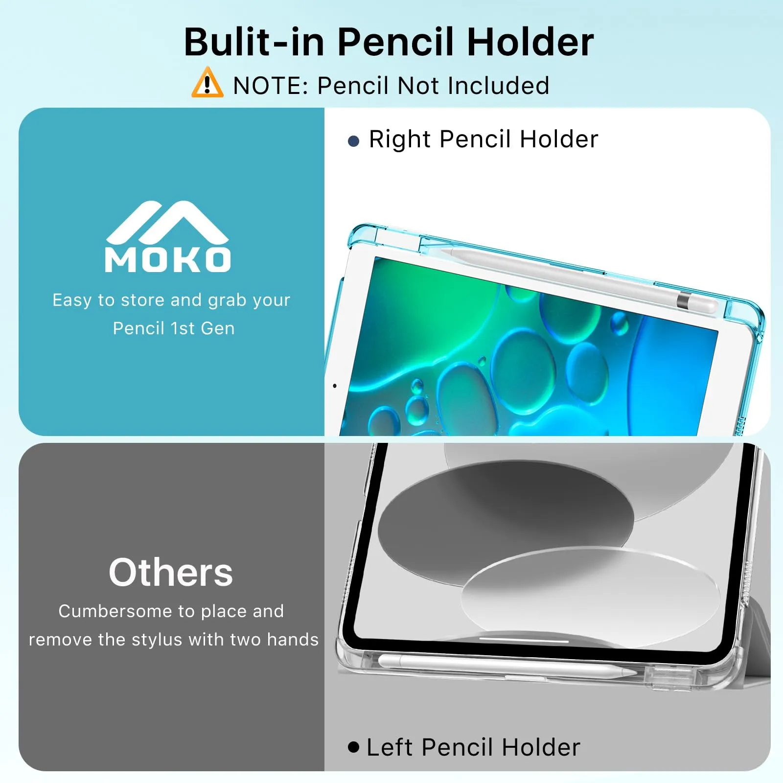 MoKo Cover per iPad 7/8/9 Generazione 10,2 Pollici con Portapenna - immagine 6