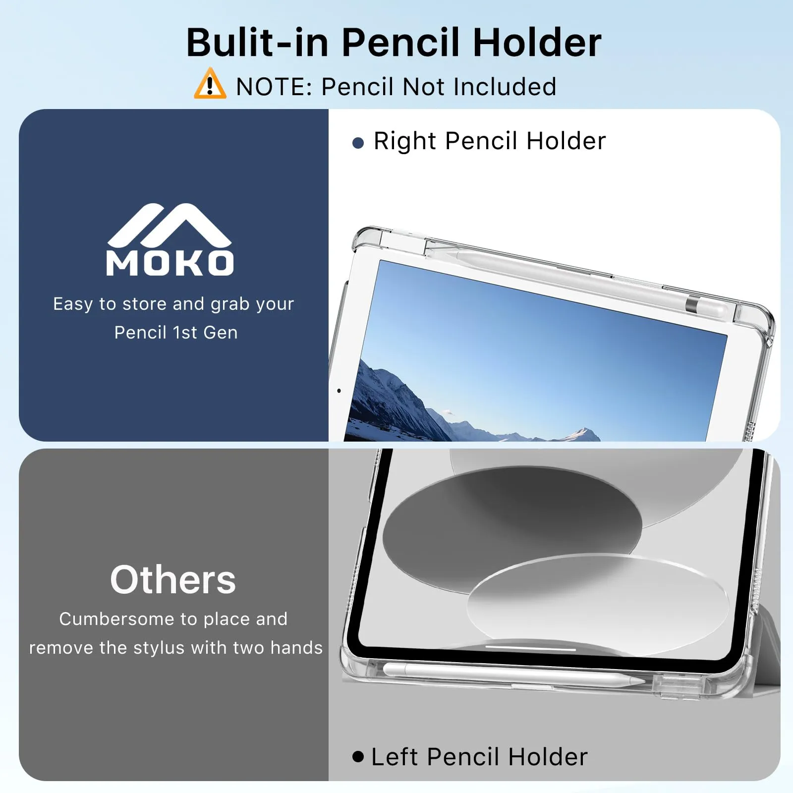 MoKo Cover per iPad 9a/8a/7a Generazione 10,2 Pollici con Portapenna - immagine 6
