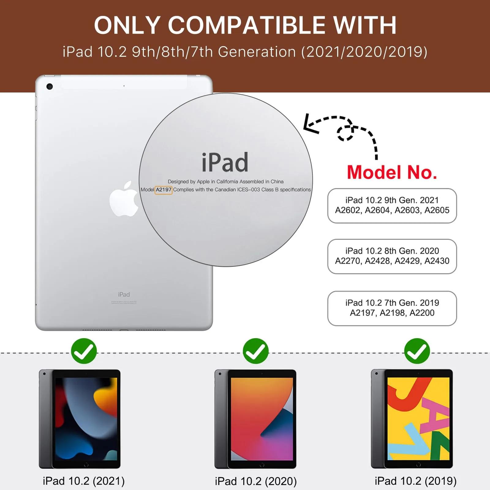 MoKo Cover per iPad 7ª/8ª/9ª Generazione 10,2 Pollici con Portapenna - immagine 2