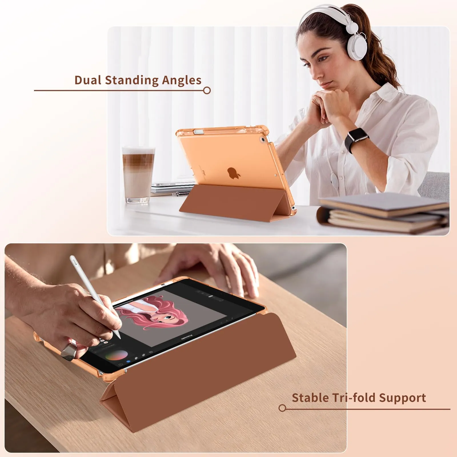 MoKo Cover per iPad 7ª/8ª/9ª Generazione 10,2 Pollici con Portapenna - immagine 4