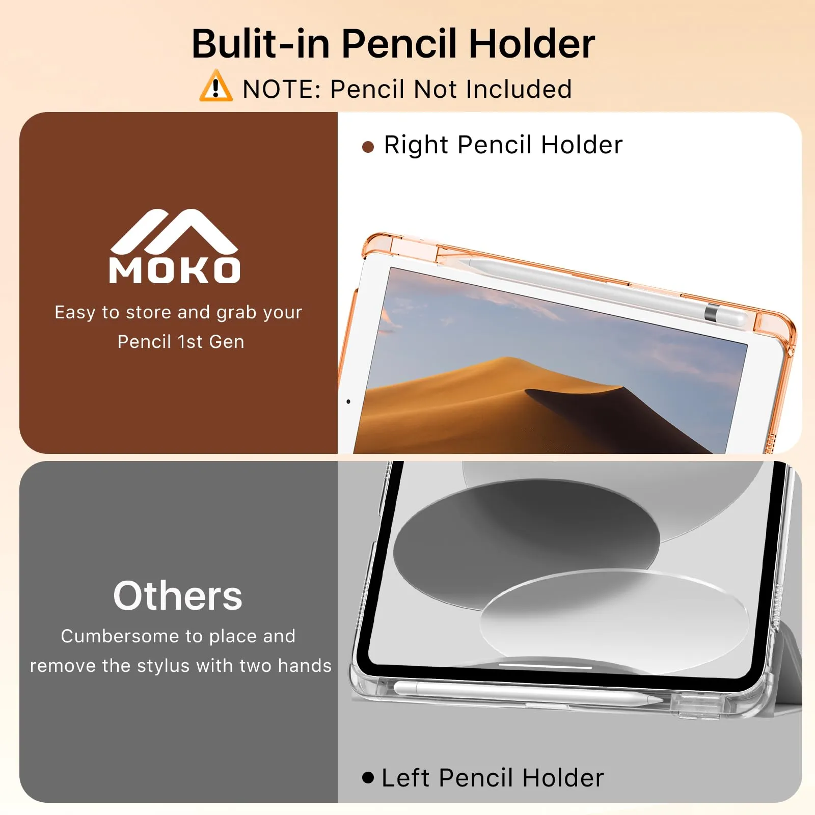 MoKo Cover per iPad 7ª/8ª/9ª Generazione 10,2 Pollici con Portapenna - immagine 6