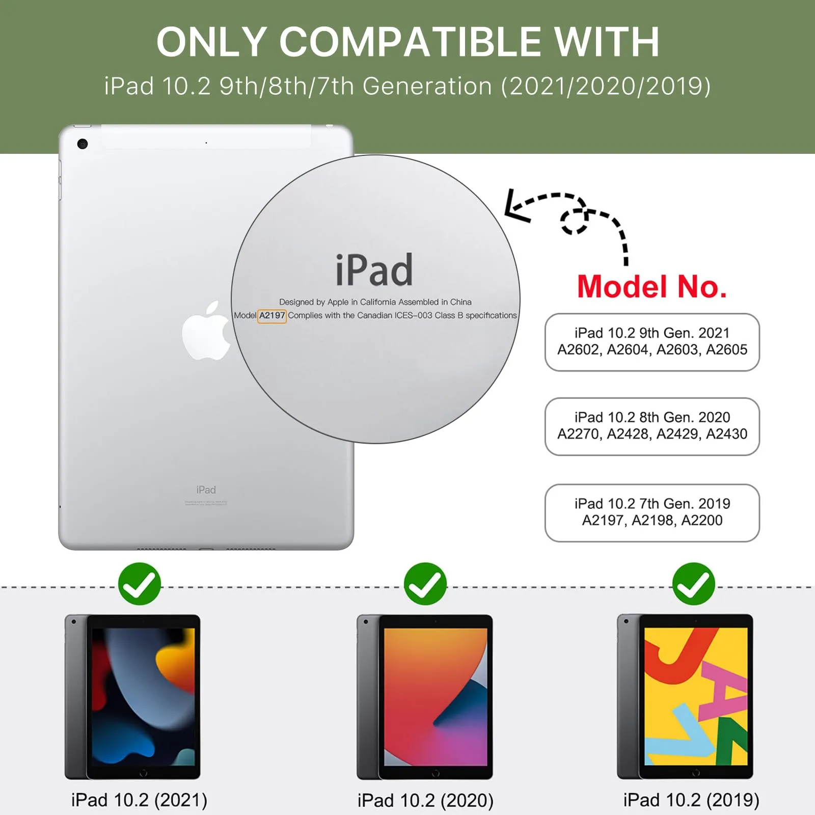 MoKo Cover per iPad 9a/8a/7a Generazione 10,2 Pollici con Portapenna - immagine 2