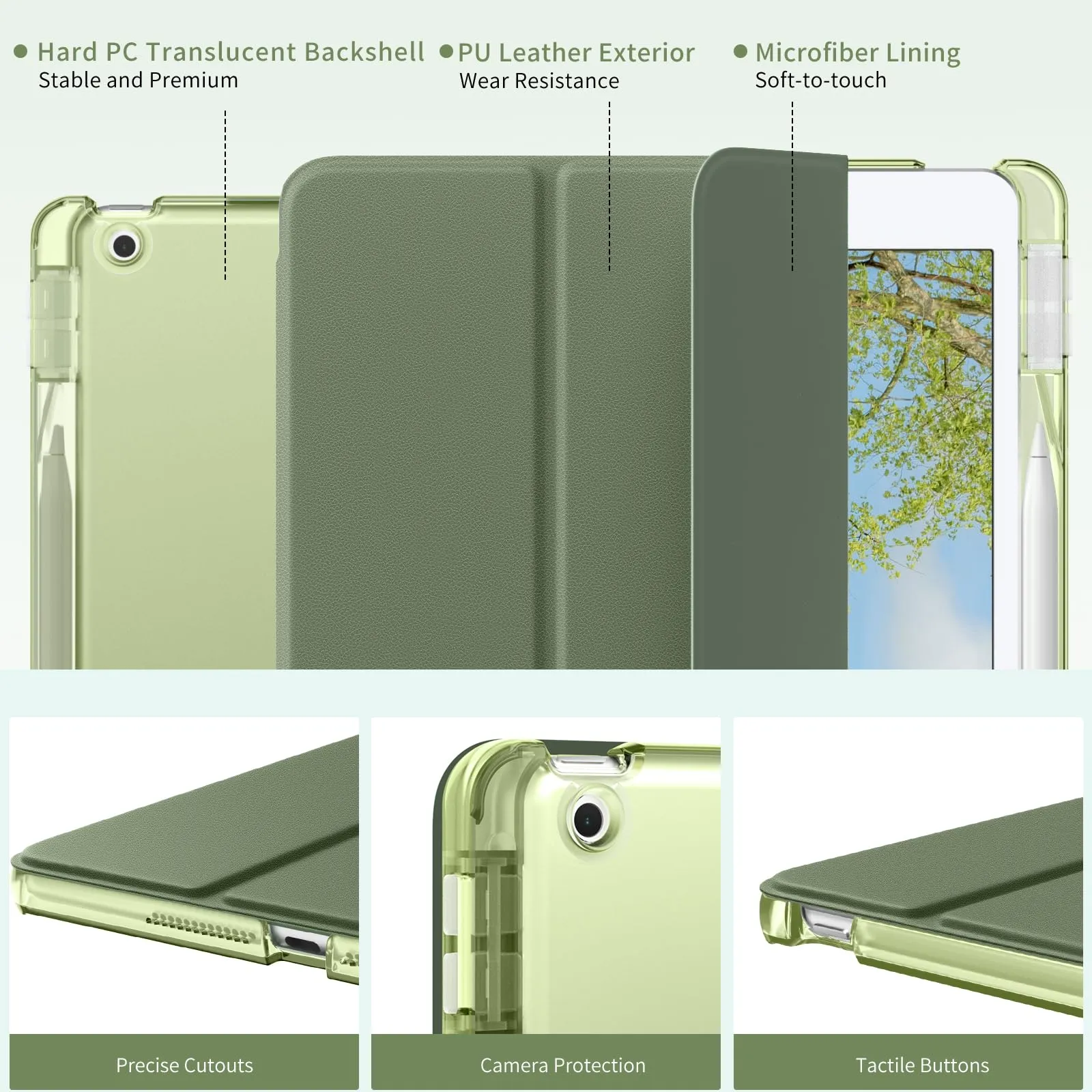 MoKo Cover per iPad 9a/8a/7a Generazione 10,2 Pollici con Portapenna - immagine 3