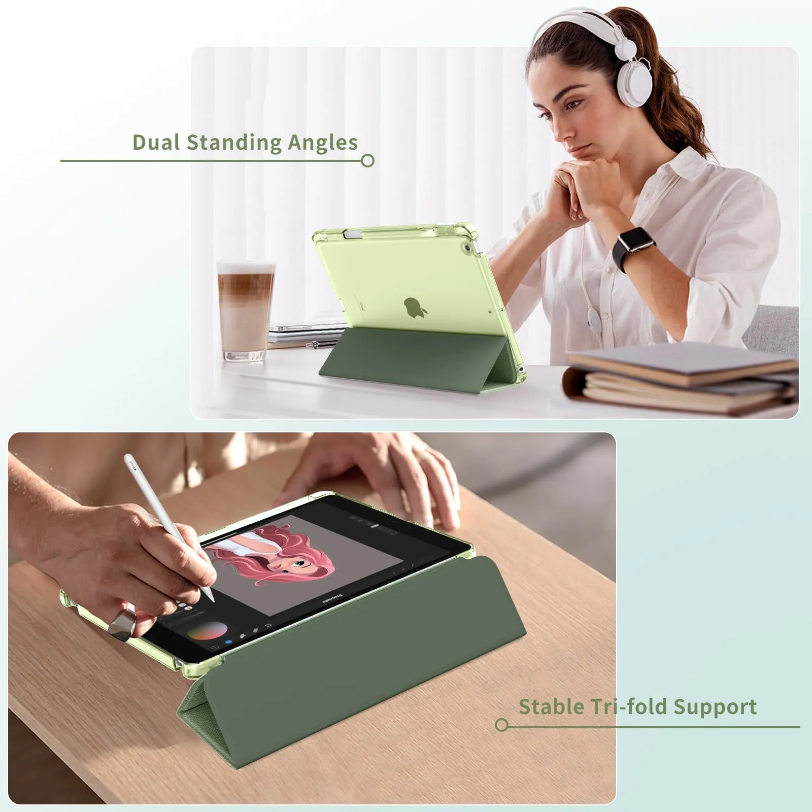 MoKo Cover per iPad 9a/8a/7a Generazione 10,2 Pollici con Portapenna - immagine 4