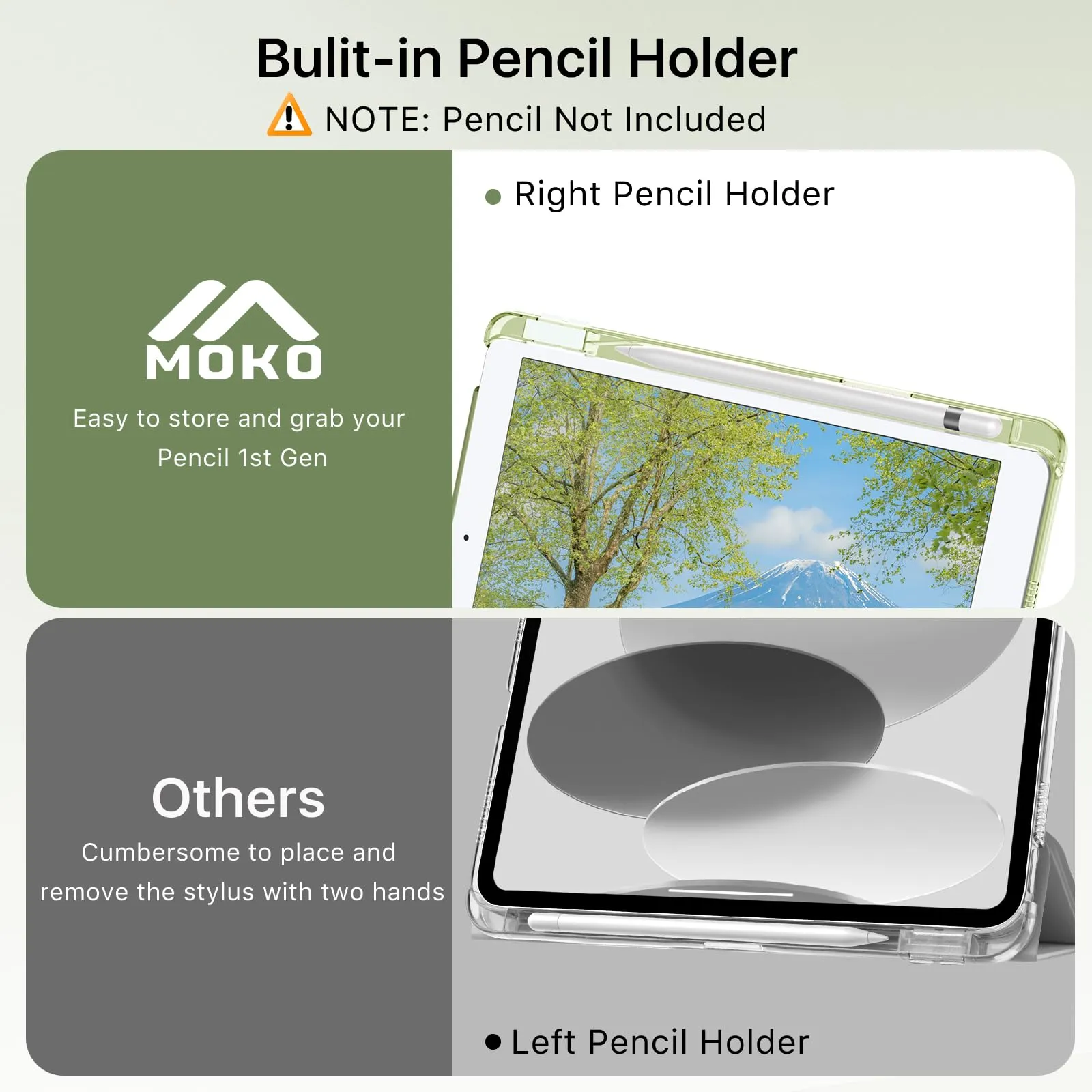 MoKo Cover per iPad 9a/8a/7a Generazione 10,2 Pollici con Portapenna - immagine 6