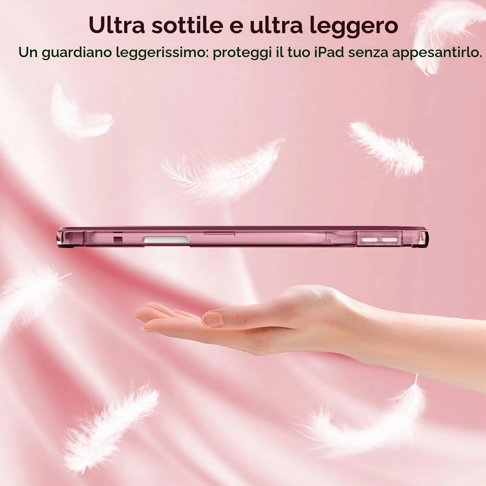 MoKo Cover per iPad 9a/8a/7a Generazione 10,2 Pollici con Portapenna, Borgogna - immagine 8
