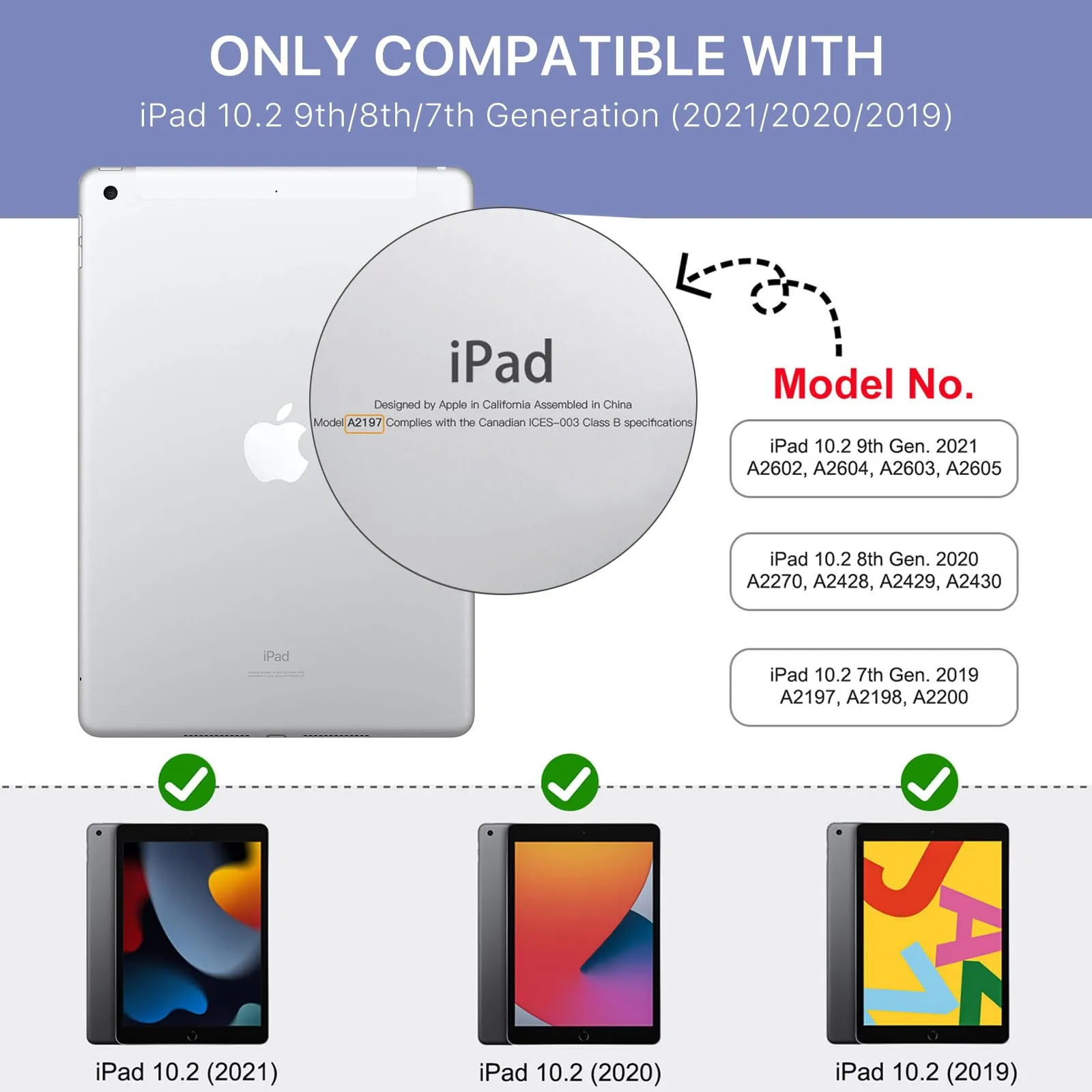 MoKo Cover per iPad 9a/8a/7a Generazione 10,2 Pollici con Portapenna - immagine 2