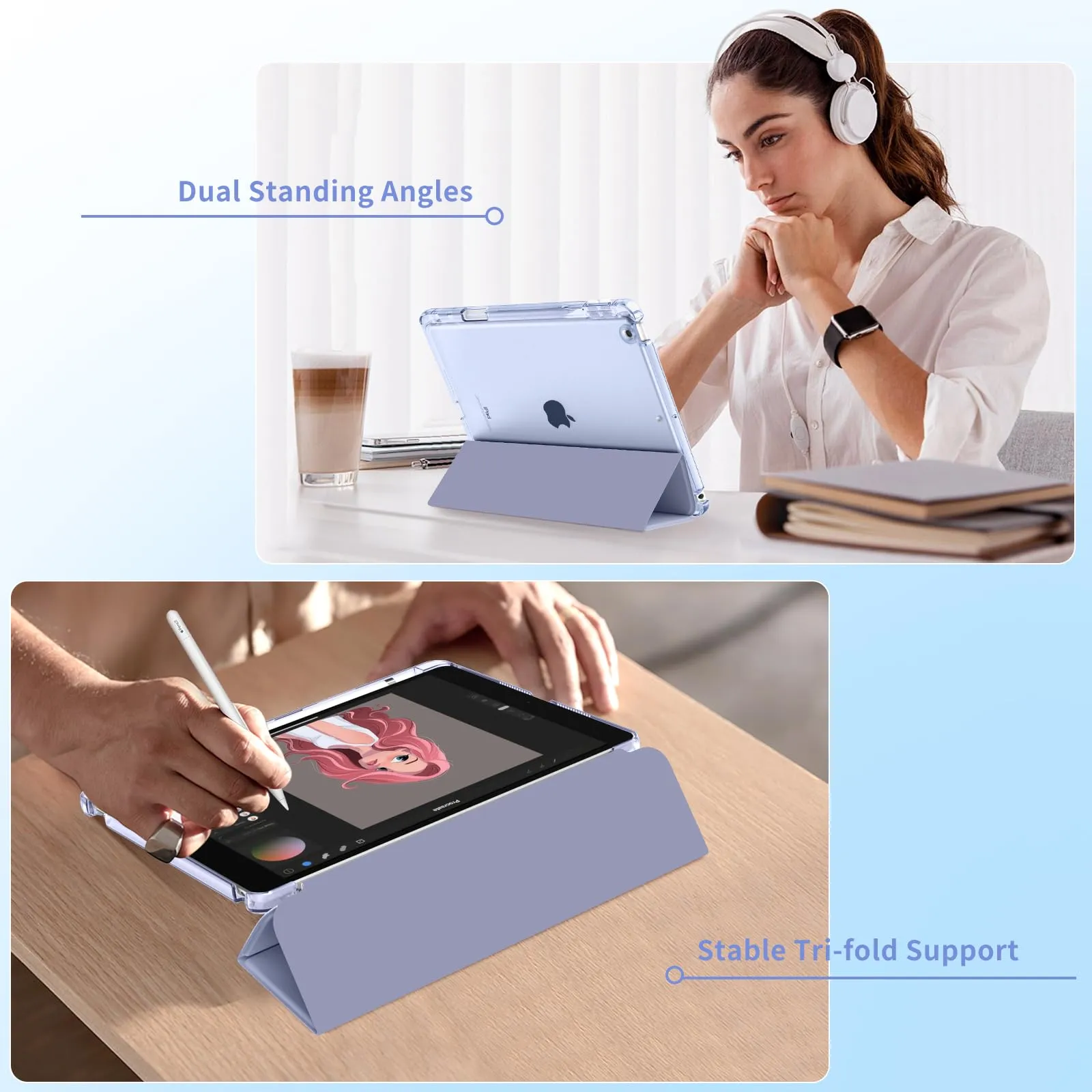 MoKo Cover per iPad 9a/8a/7a Generazione 10,2 Pollici con Portapenna - immagine 4