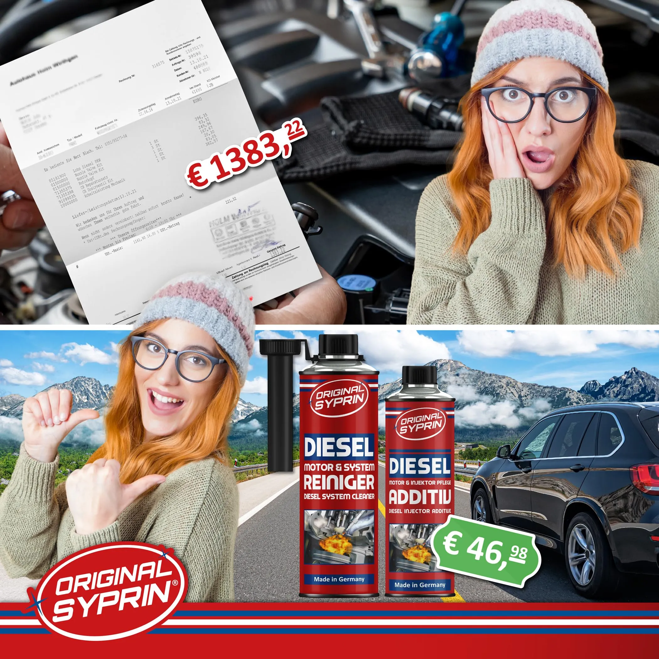 SYPRIN Pulitore Iniettori e Additivo per Motori Diesel Set - immagine 2