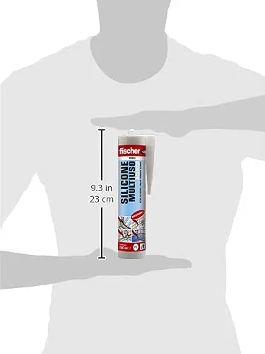 Fischer Silicone Acetico Multiuso Bianco SAM, Sigillante Antimuffa 280 ml, 9350 - immagine 8