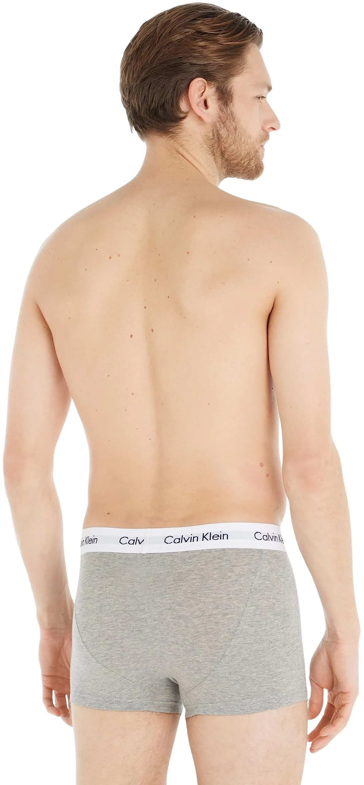 Calvin Klein Boxer Vita Bassa, Confezione da 3, Grigio (Grey Heather), M - immagine 2