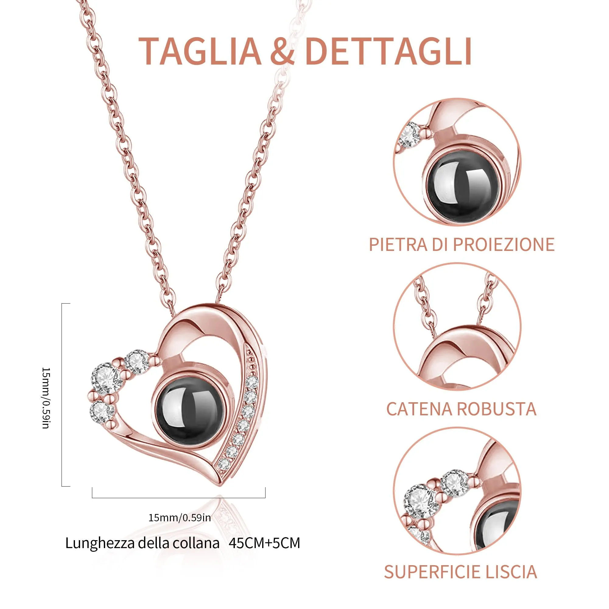 Easycosy Collana con Foto Personalizzata - immagine 3
