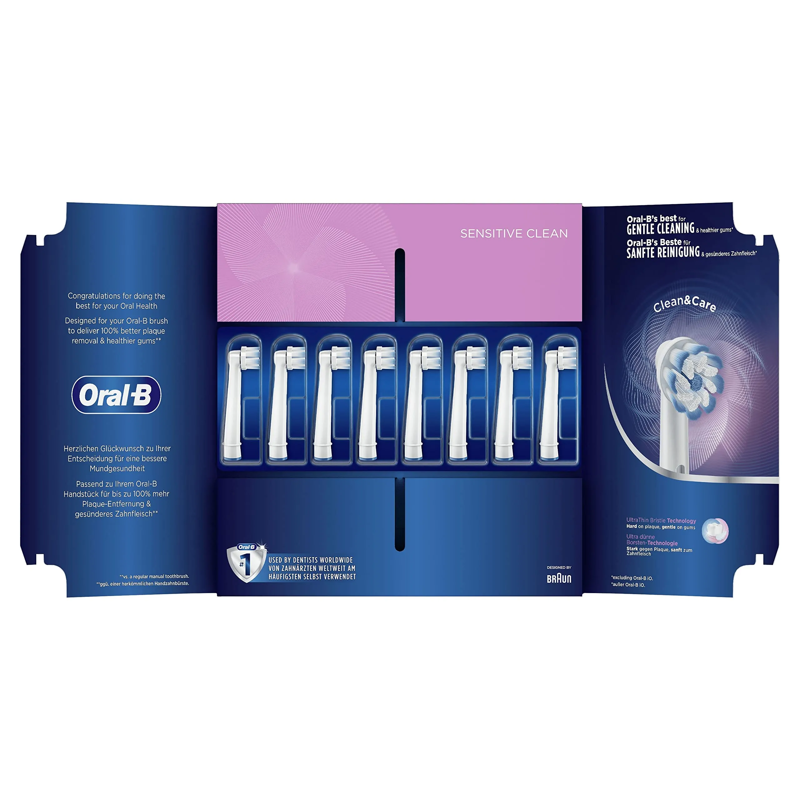 Oral-B Sensitive Clean Testine di Ricambio, 8 Pezzi - immagine 3
