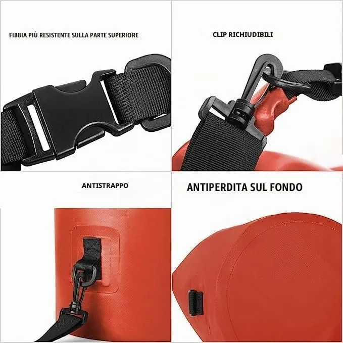 Unigear Borsa Impermeabile 2L Arancione con Custodia per Telefono - immagine 4