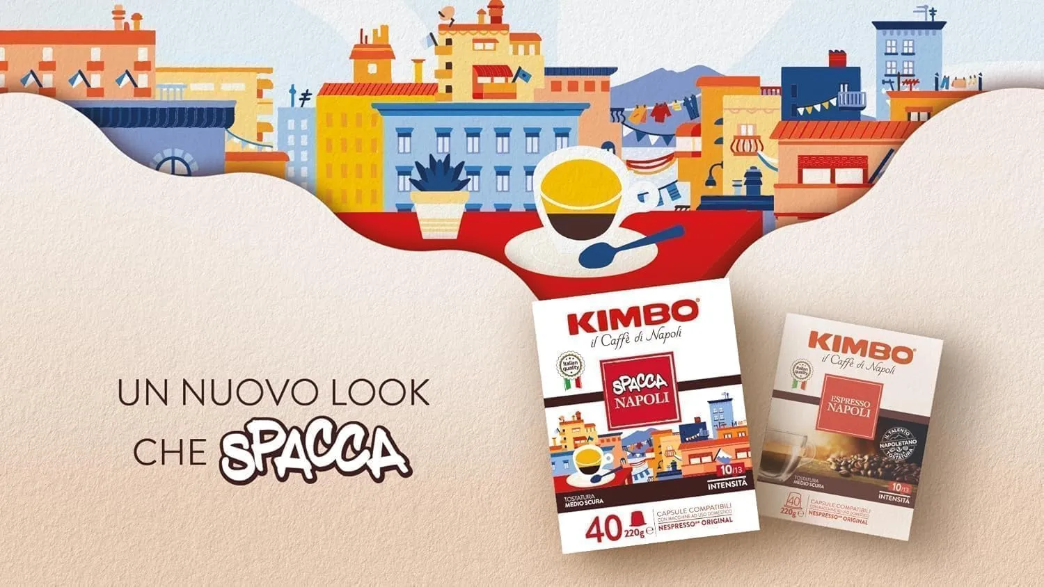 Kimbo Spacca Napoli Capsule Compatibili Nespresso Original, 450 Capsule (45 Confezioni da 10), Intensità 10/13, Tostatura Medio Scura - immagine 3
