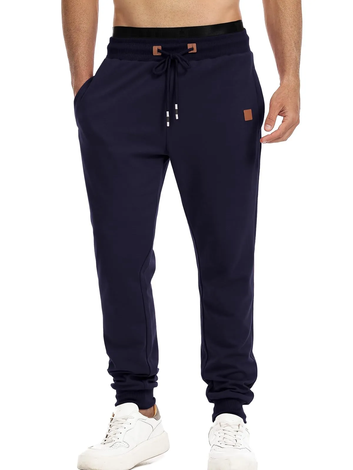 Suwangi Pantaloni Sportivi da Uomo per Jogging e Palestra con Tasche Zip - immagine 1