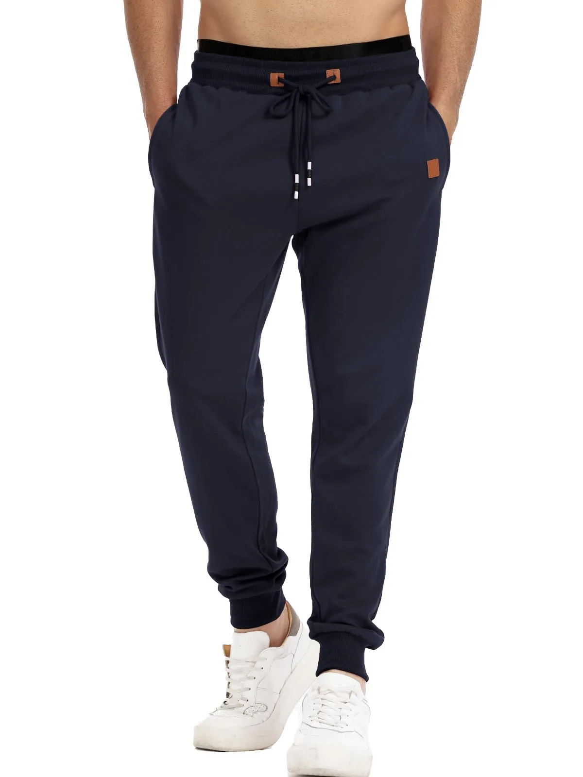 Suwangi Pantaloni Sportivi da Uomo per Jogging, Palestra e Corsa con Tasche Zip - immagine 7